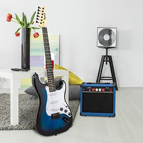 LyxPro Electric Guitar 39" inch Complete Beginner Starter kit Full Size with 20w Amp, Package Includes All Accessories, Digital Tuner, Strings, Picks