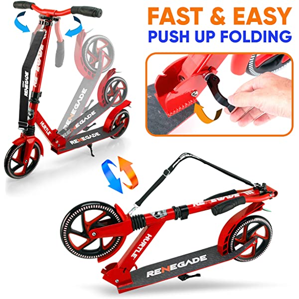 Hurtle Scooter &ndash; Scooter for Teenager &ndash; Kick Scooter &ndash; 2 Wheel Scooter with Adjustable T-Bar Handlebar &ndash