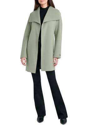 Tahari Ella Double Face Wool Coat, Sage / L