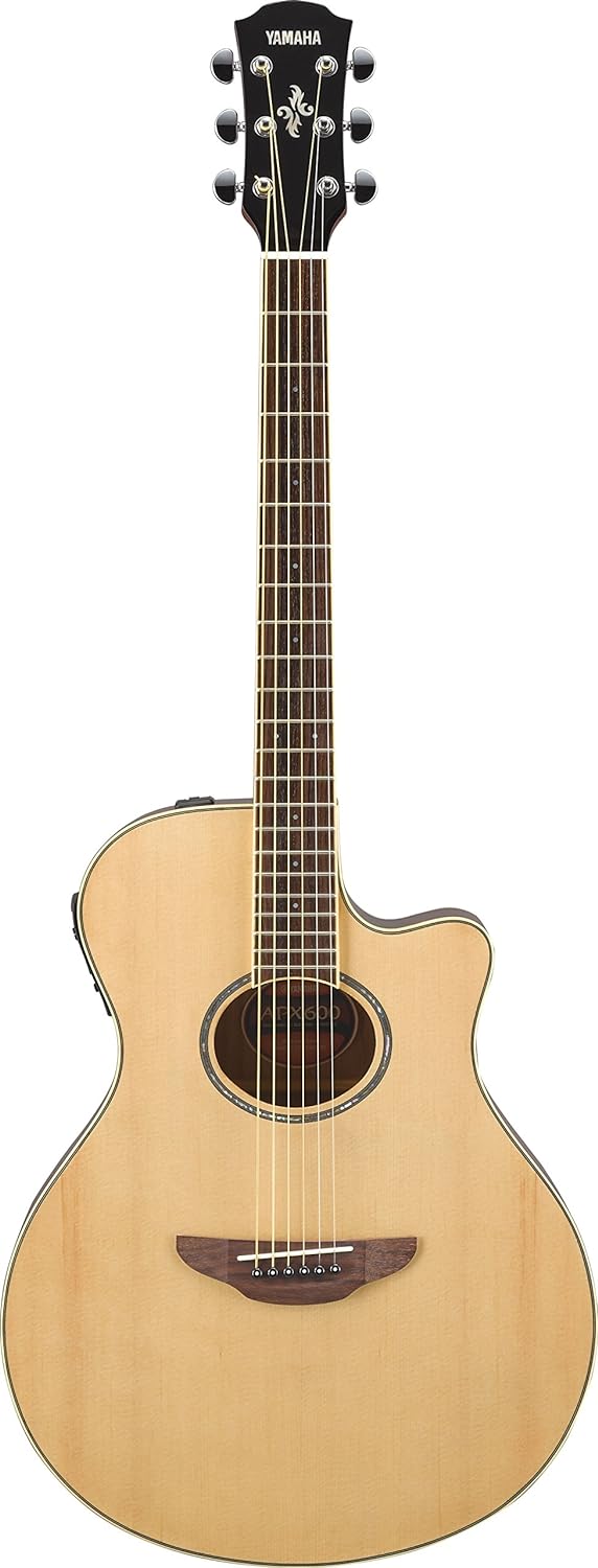 Yamaha APX600 VW Thin Body Acoustic-Electric Guitar, Vintage White