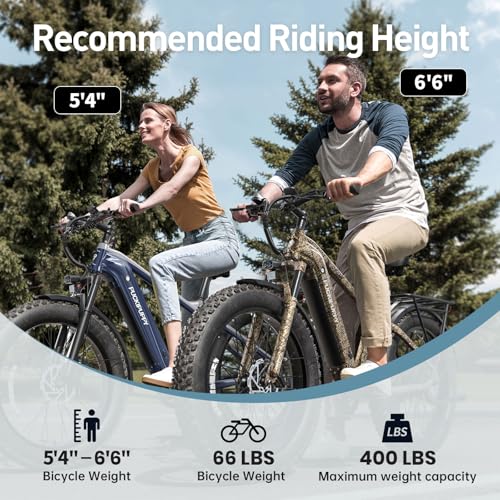 Electric Bike for Adults with 960W(Peak), 26" Fat Tire Electric Mountain Bike，48V 15AH Removable Battery Ebike
