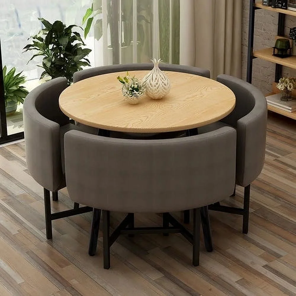 Dining Table Set 4 Chairs Office Reception Seat Suits Negotiation Table Casual Visitor Round Table Visitor Office Desk Chair Set