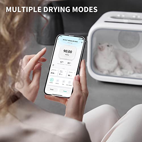 PETKIT AIRSALON MAX Automatic Pet Hair Drying Box for Cat Puppy Kitten,Ultra Quiet Hair Dryer for Small Dog Grooming