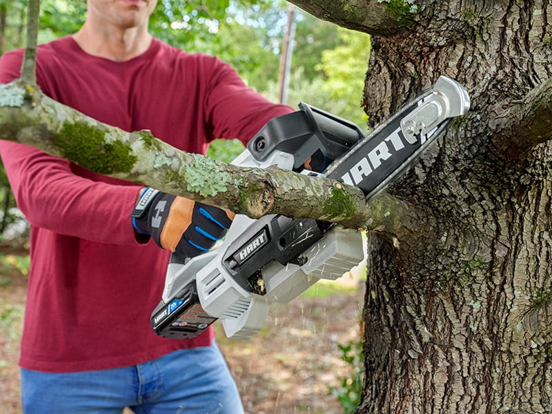 HART 20-Volt 8-inch Battery-Powered Pruning Chainsaw Kit, (1) 2.0Ah Lithium-Ion Battery