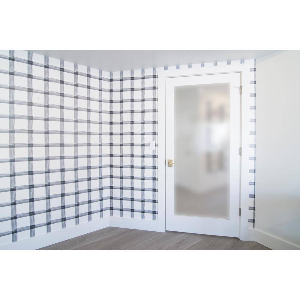 Krosswood Doors 30 in. x 80 in. 1-Lite Satin Etch Solid Core MDF Primed Interior Door Slab