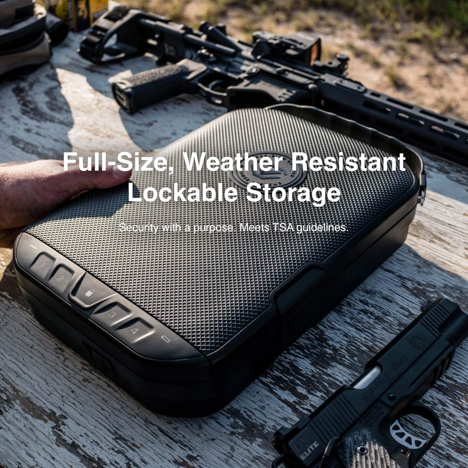 VAULTEK LifePod 2.0 Secure Waterproof Travel Case Rugged Electronic Lock Box Travel Organizer Portable Handgun Case with Backlit Keypad (Covert