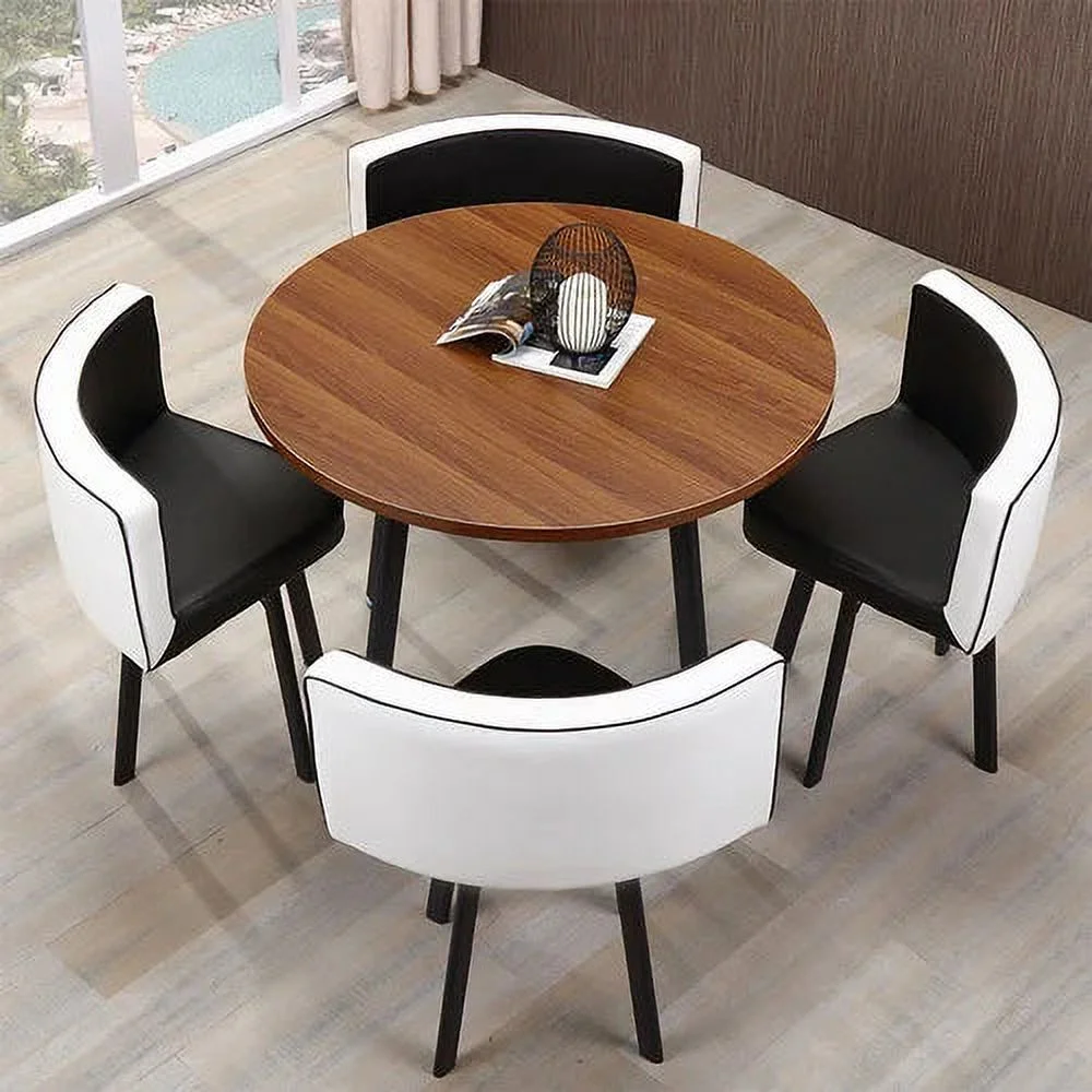 Dining Table Set 4 Chairs Office Reception Seat Suits Negotiation Table Casual Visitor Round Table Visitor Office Desk Chair Set
