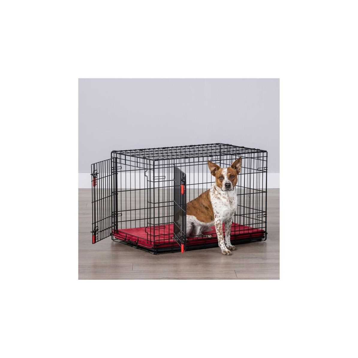 KONG Ultra-Strong Double Door Wire Dog Crate with Divider Panel