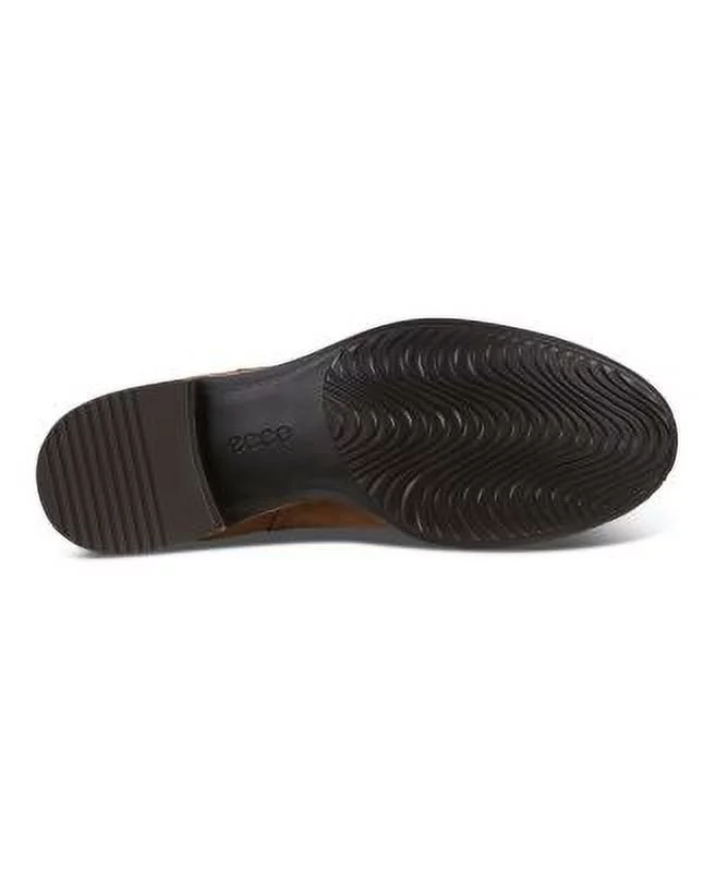 ECCO Womens Camel Brown Elastic Side Panels Pull-Tab Back Padded Sartorelle 25 Round Toe Block Heel Chelsea 9-9.5