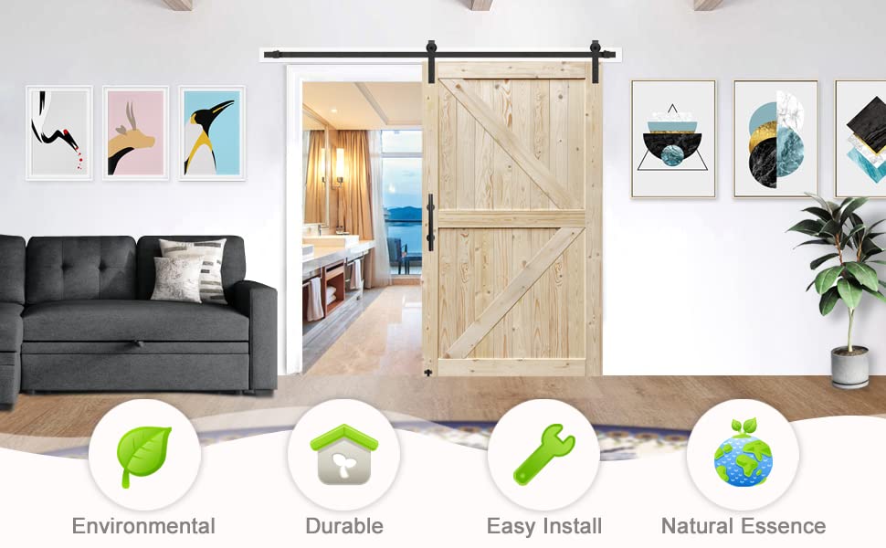 S&Z TOPHAND® 36in x 84in Barn Door