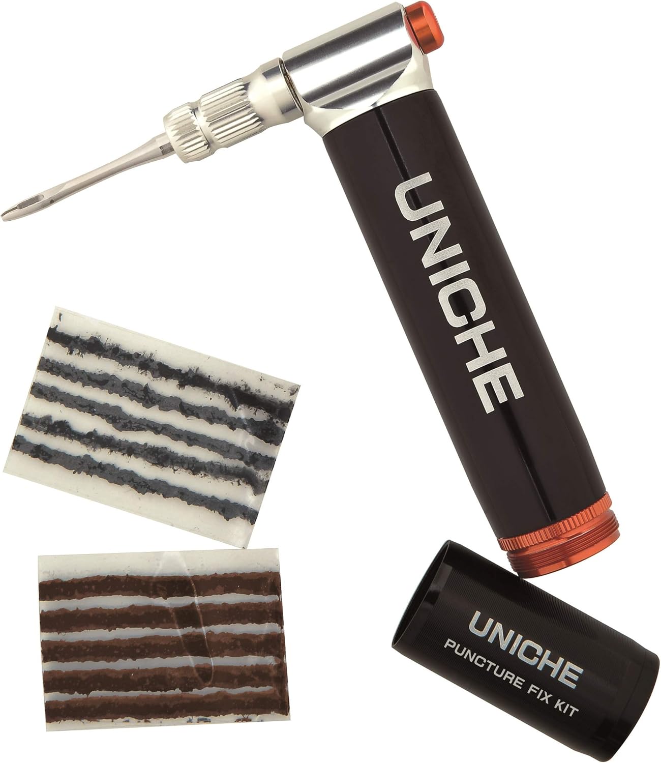 UNICHE Pro CO2 Inflator Combo Tubeless Tire Repair Tool Kit – for MTB and Road Bicycle – Fix The Puncture and Inflate The Tire Together – Includes