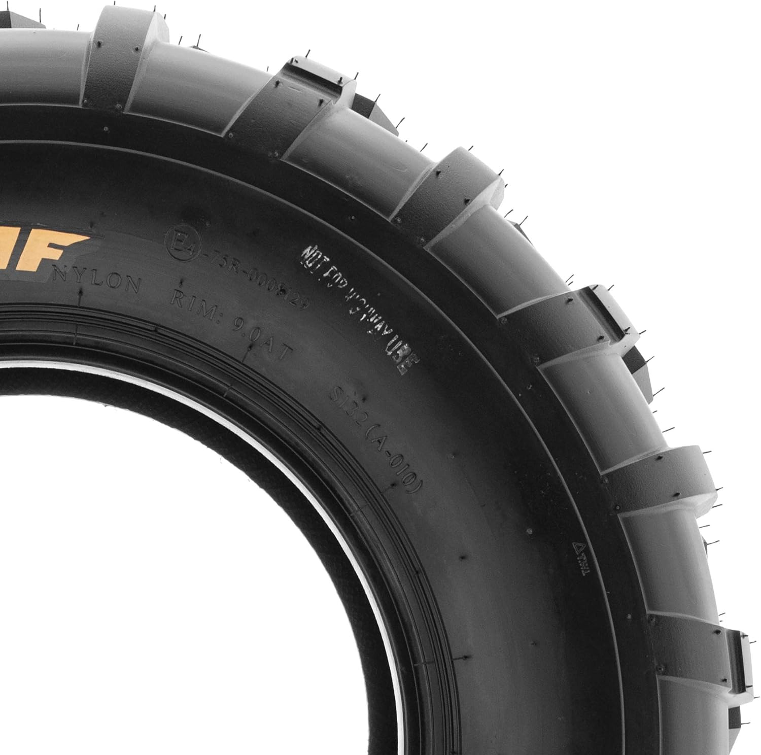 Set of 4 SunF A010 25x11-12 Front & 25x11-12 Rear ATV UTV Lawn Mowers Tires, 6 PR, Tubeless