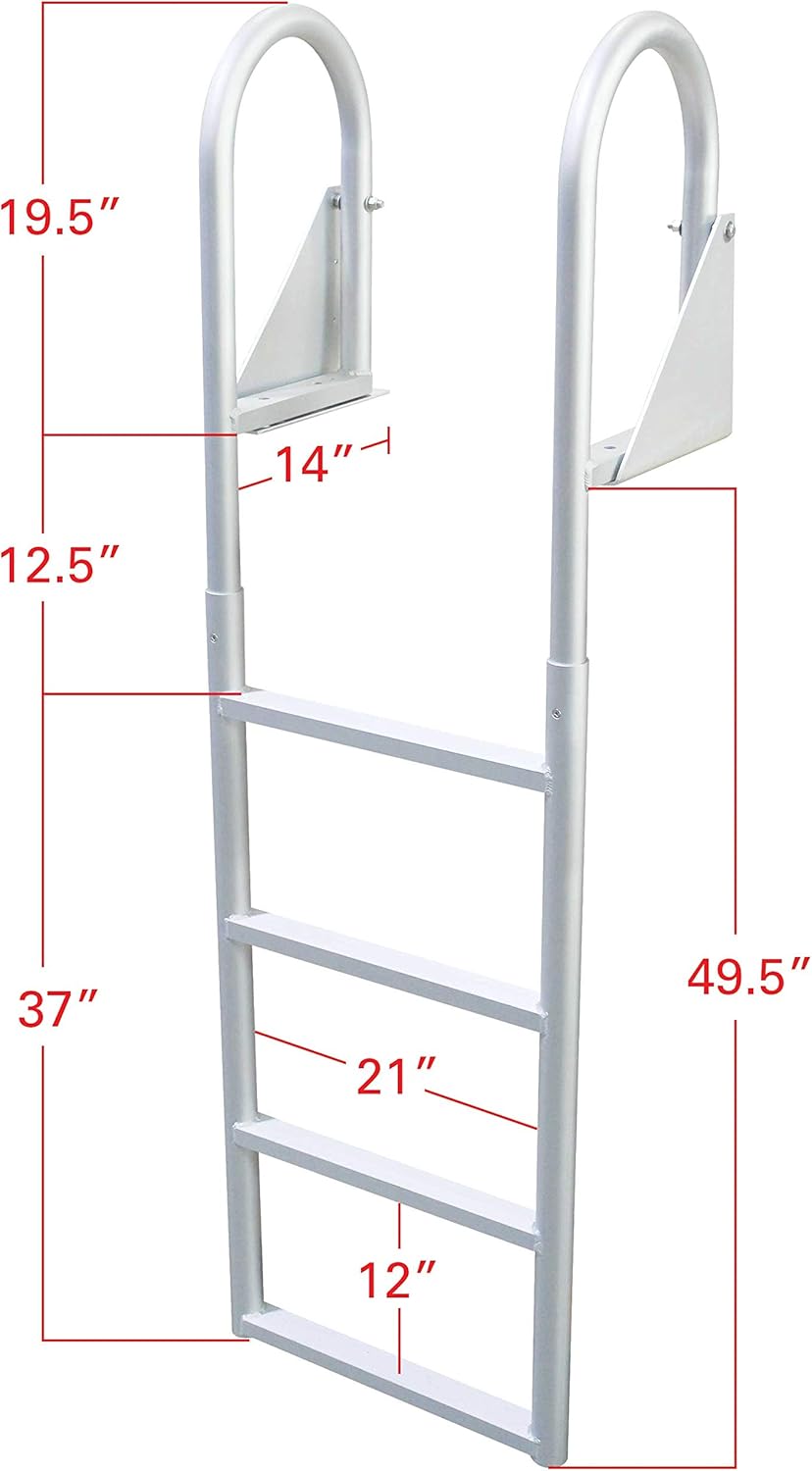 Extreme Max 3005.3473 Flip-Up Dock Ladder - 4-Step