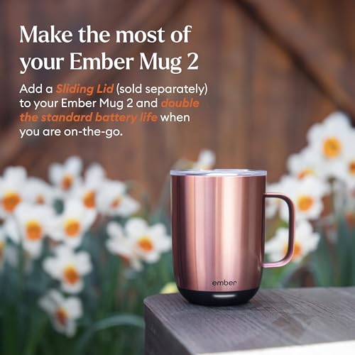 Ember Temperature Control Smart Mug 2, 14 Oz, App-Controlled Heated Coffee Mug with 80 Min Battery Life and Improved Design, Black