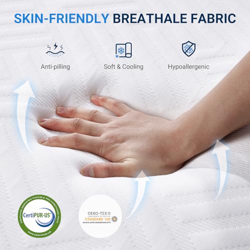 Avenco Queen Size Mattress, 12 inch Queen Mattress with Gel Memory Foam, Medium Firm, Mattress in a Box, Pressure Relief & Motion Isolation