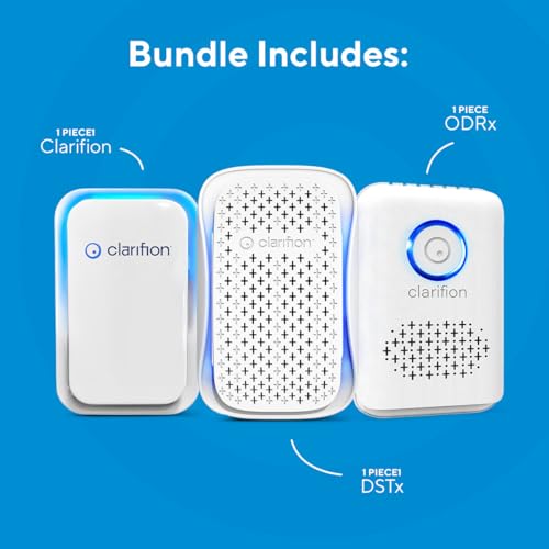 Clarifion - Air Ionizers for Home (1 Pack), Negative Ion Filtration System, Quiet Air Freshener for Bedroom, Office, Kitchen