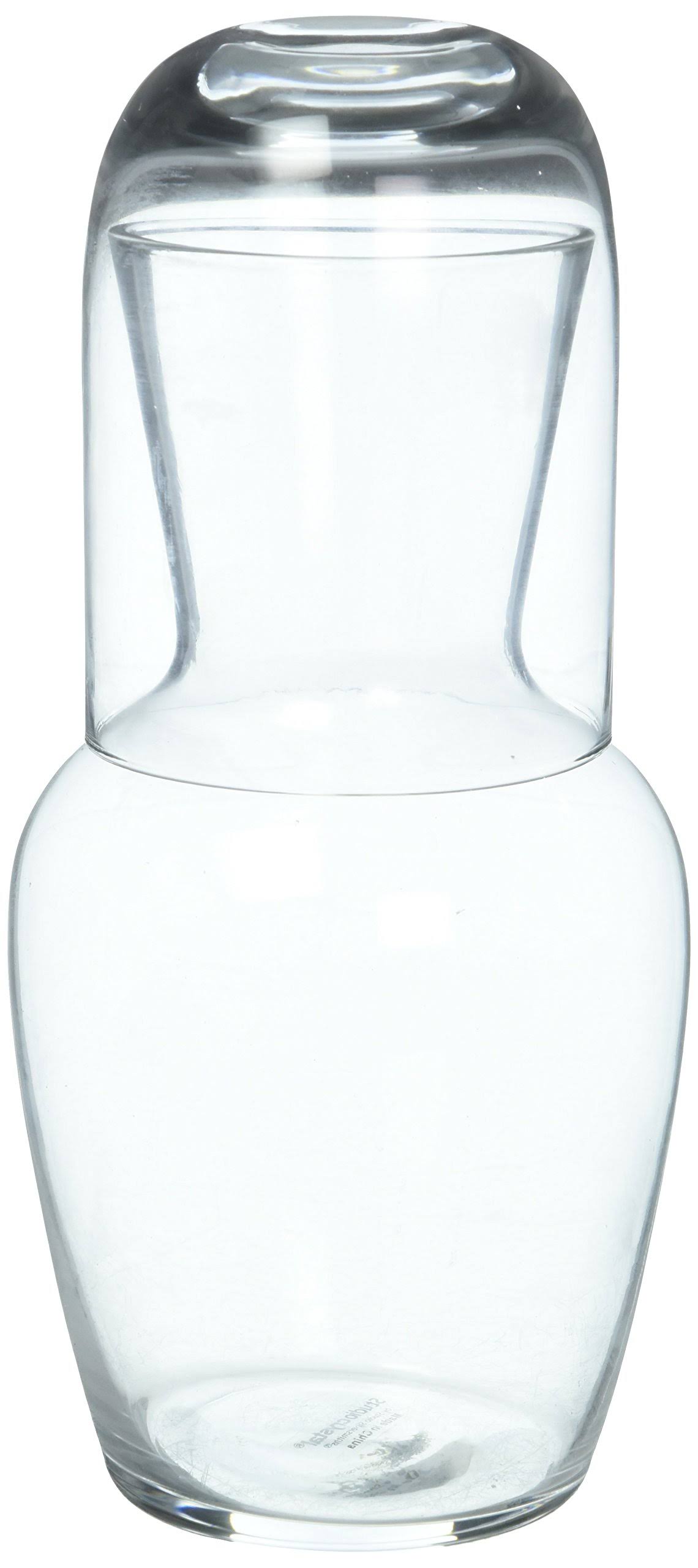 Studio Silversmiths Glass Bedside Water Night Carafe Set
