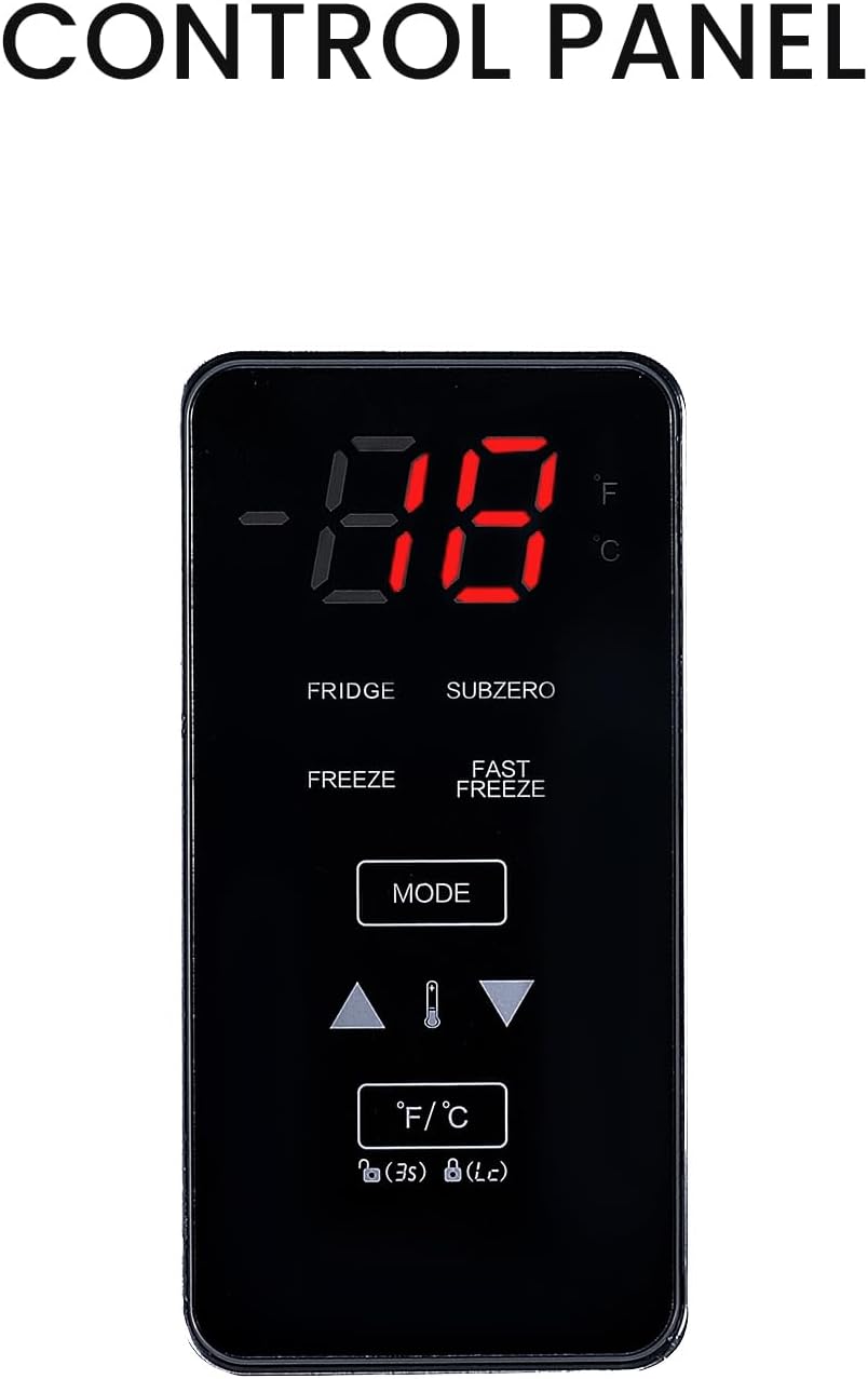 17cf Upright Freezer CONVERTIBLE REF Garage Ready 28in wide 110V(Black)