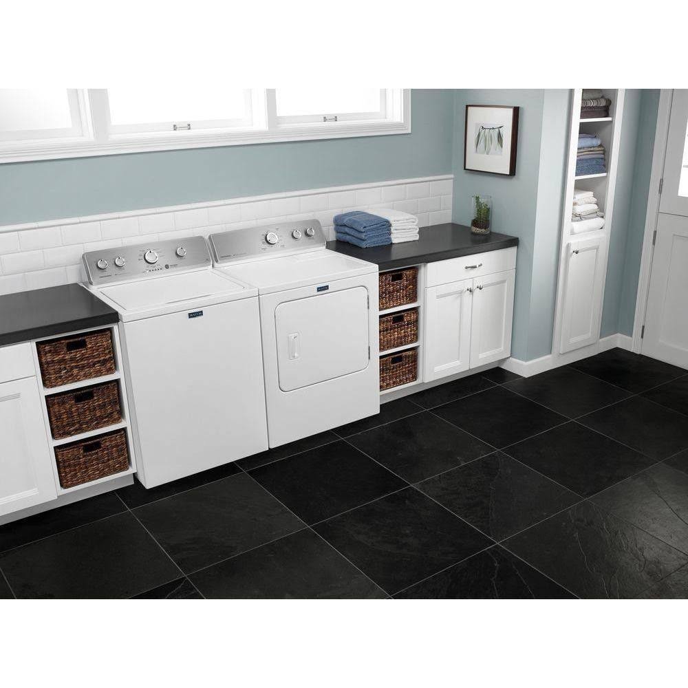 Maytag 7.0 Cu. Ft. Large Capacity Dryer with Wrinkle Control MEDC215EW - White