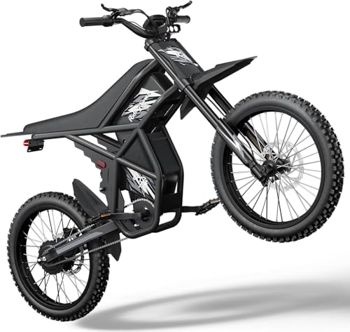 GT73 PRO/GT73 Ebike for Adults, 50MPH 60V 3000W / 37MPH 48V 2400W Eectric Dirt Bike, 36.4AH Dual Battery Dirtbike Up to 85 Miles, 25" Motorcycle Tire