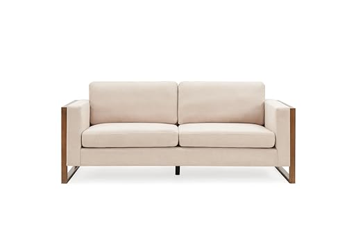 Christopher Knight Home Bricez 79" Sofa Couch, Cozy Upholstered 3-Seater Sofa, Oversized Loveseat, Comfy Fabric Couches for Living Room and Office