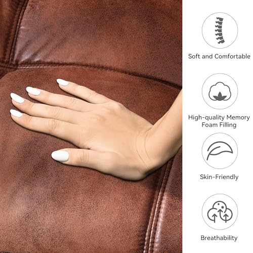 71" Convertible Futon Sofa,Faux Leather Futon Couch Bed,Sleeper Sofa Bed,Memory Foam Modern Folding Small Loveseat for Living Room,Office,Apartment