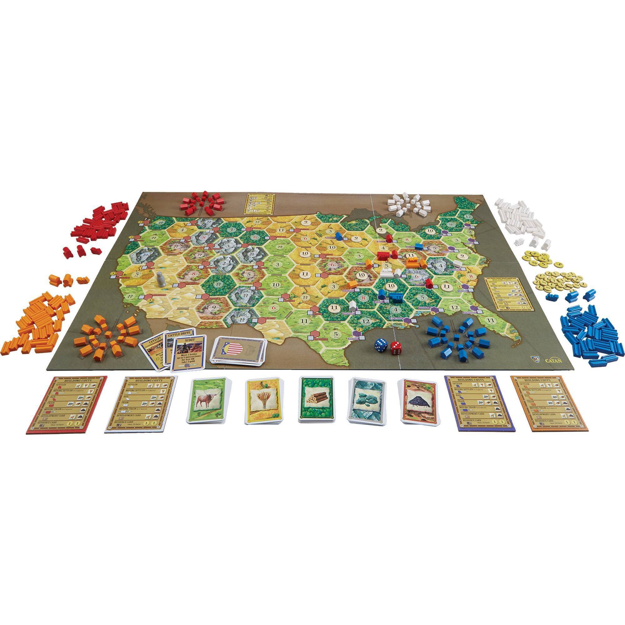 Catan Board Game, Histories: Settlers Of America Trails To Rails