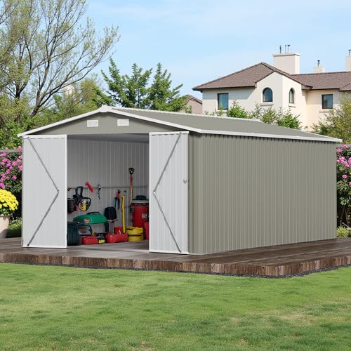NicBex 6×5 Resin Outdoor Storage Shed with Floor & Window– All-Weather Lockable Small Tool Shed