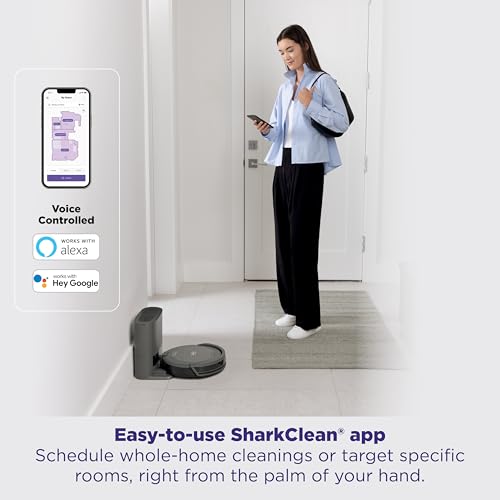 Shark Navigator Robot Vacuum and Self-Empty Base with Bagless 60-Day Capacity Self-Empty Base, SmartPath Navigation, Powerful Pet Hair Pickup