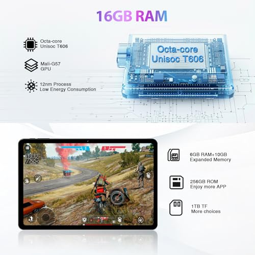 DOOGEE T30S Android 14 Tablet, 11 Inch 2.4K Display, 16GB RAM 256GB ROM, 8580mAh Battery, Octa Core Gaming With Dual SIM 4G, TUV Certified