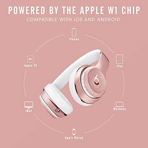 Beats Solo3 Wireless On-Ear Headphones - Apple W1 Headphone Chip, Class 1 Bluetooth, 40 Hours of Listening Time, Built-in Microphone - Red