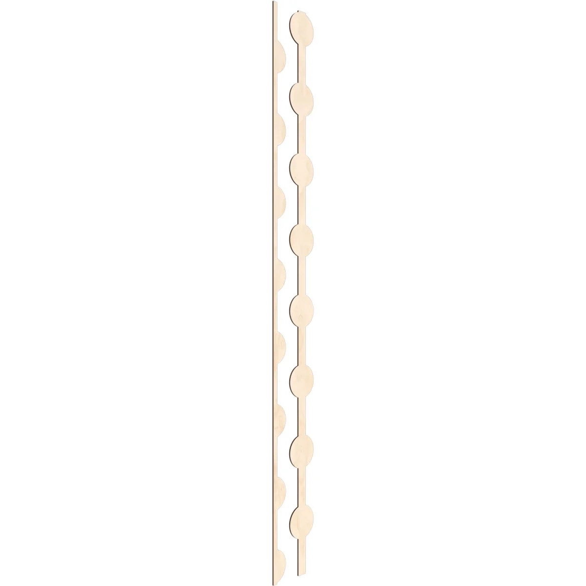Ekena Millwork 94"H x 1/4"T Bridgeport Adjustable Wood Decorative Slat Wall Panel Kit, Birch (contains 11 Slats + 1 Straight Edge Starter Slat)