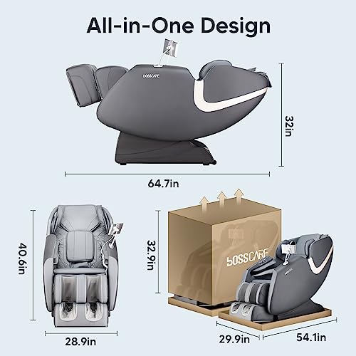 Full Body Airbag Massage Chair: 2025 Shiatsu Zero Gravity Massager Chairs - AI APP Control Back Heating