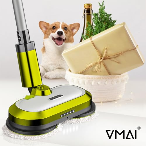 Cordless Electric Mop, Electric Spin Mop with LED Headlight and Water Spray
