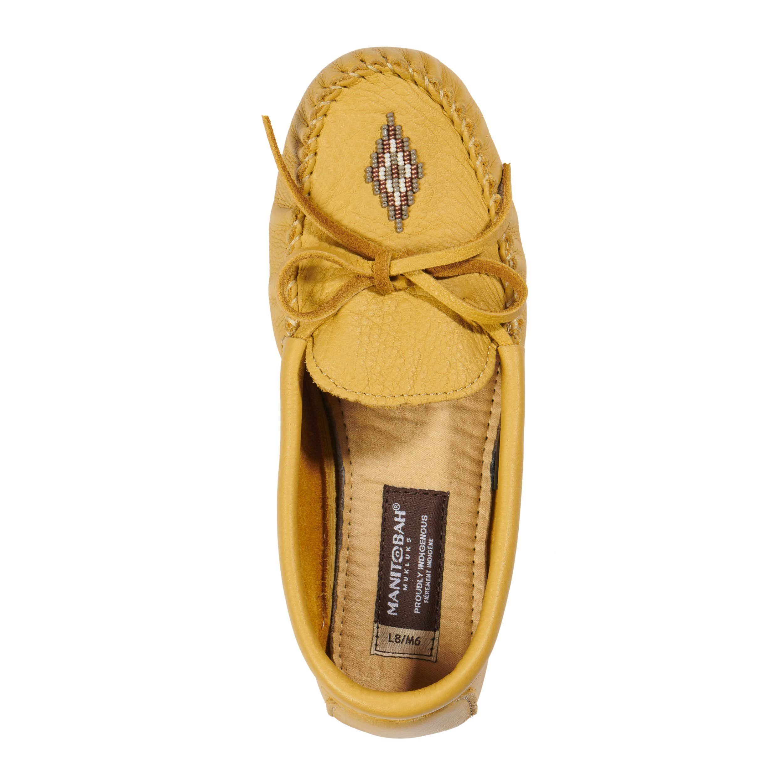 Canoe Grain Leather Tan Moccasin