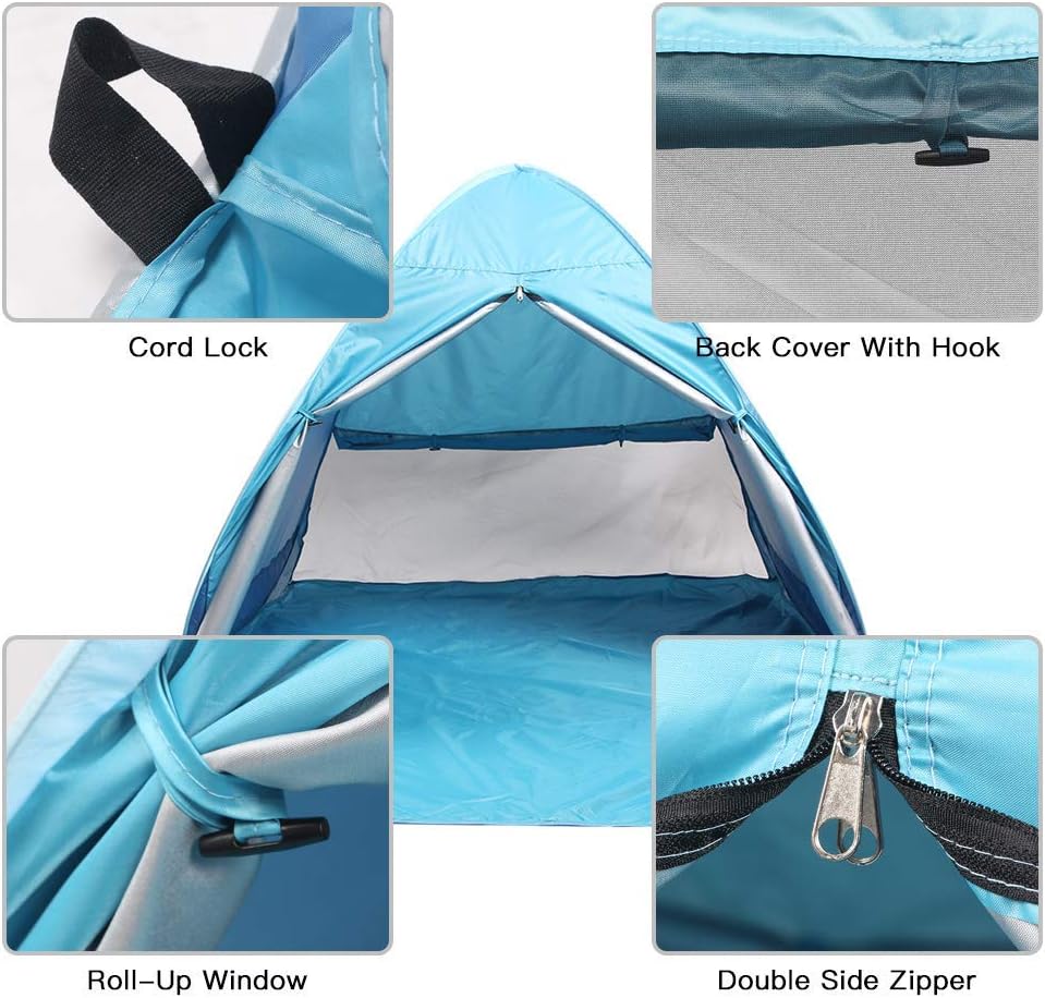 Sky Tower Pop Up Beach Tents Sun Shelter Portable Outdoors Family Baby Shade Tent Easy Setup UPF 50+ Waterproof Windproof UV Protection Canopy Cabana