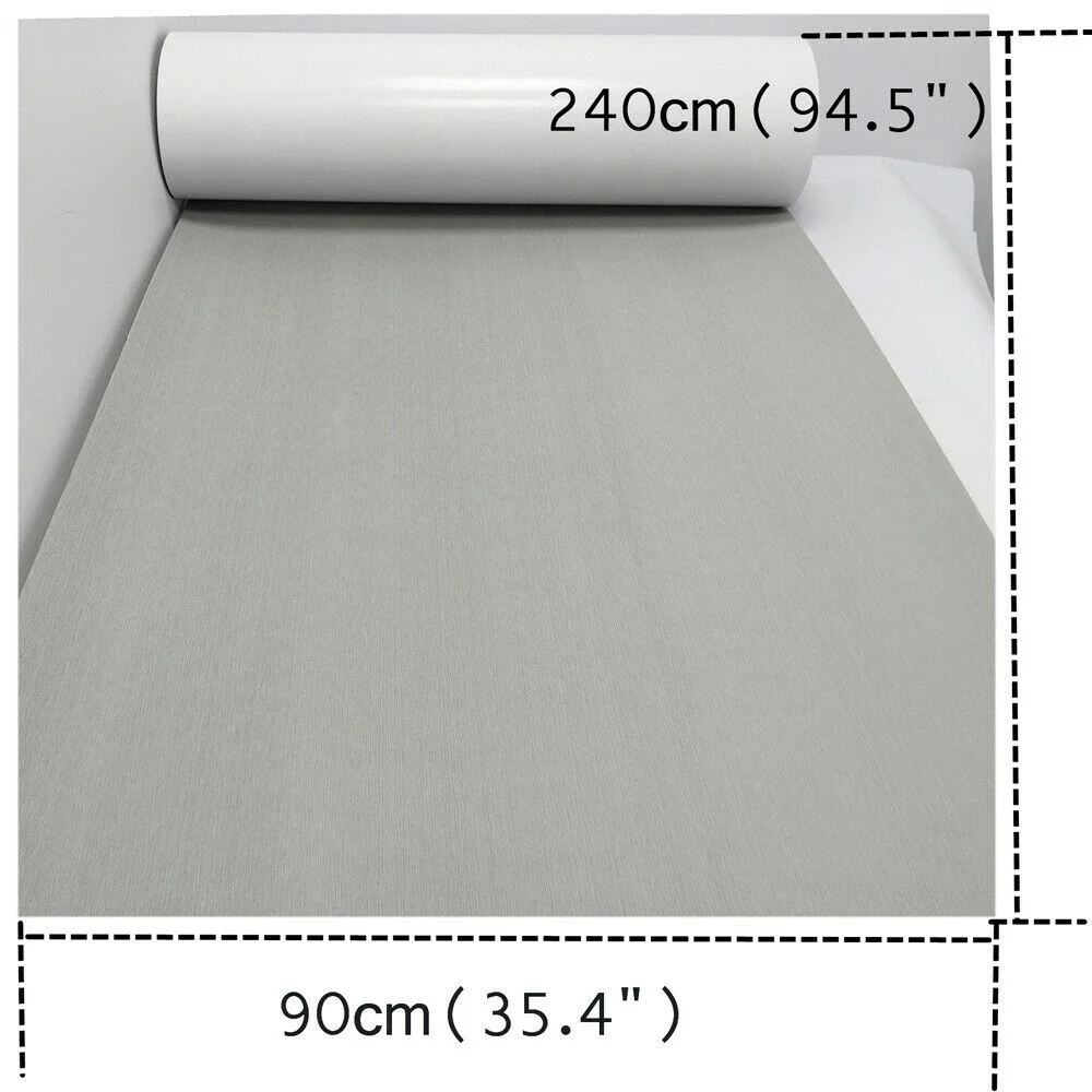 Wuzstar Non-Slip EVA Foam Faux Teak Floor Decking Sheet for Yacht Marine Floor Carpet Boat Flooring Pad (94.5" x 35.4", Dark Gray)