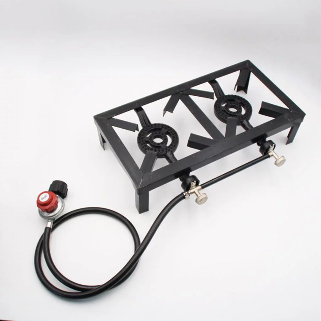 Outdoor Double Burner Cooker for Camping Fishing Cookware