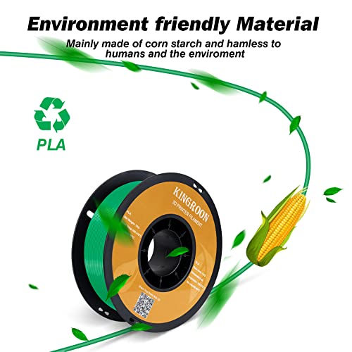 Kingroon PLA 3D Printer Filament, 12Rolls, Dimensional Accuracy +/- 0.03 mm, 12kg Spool(26.4lbs)