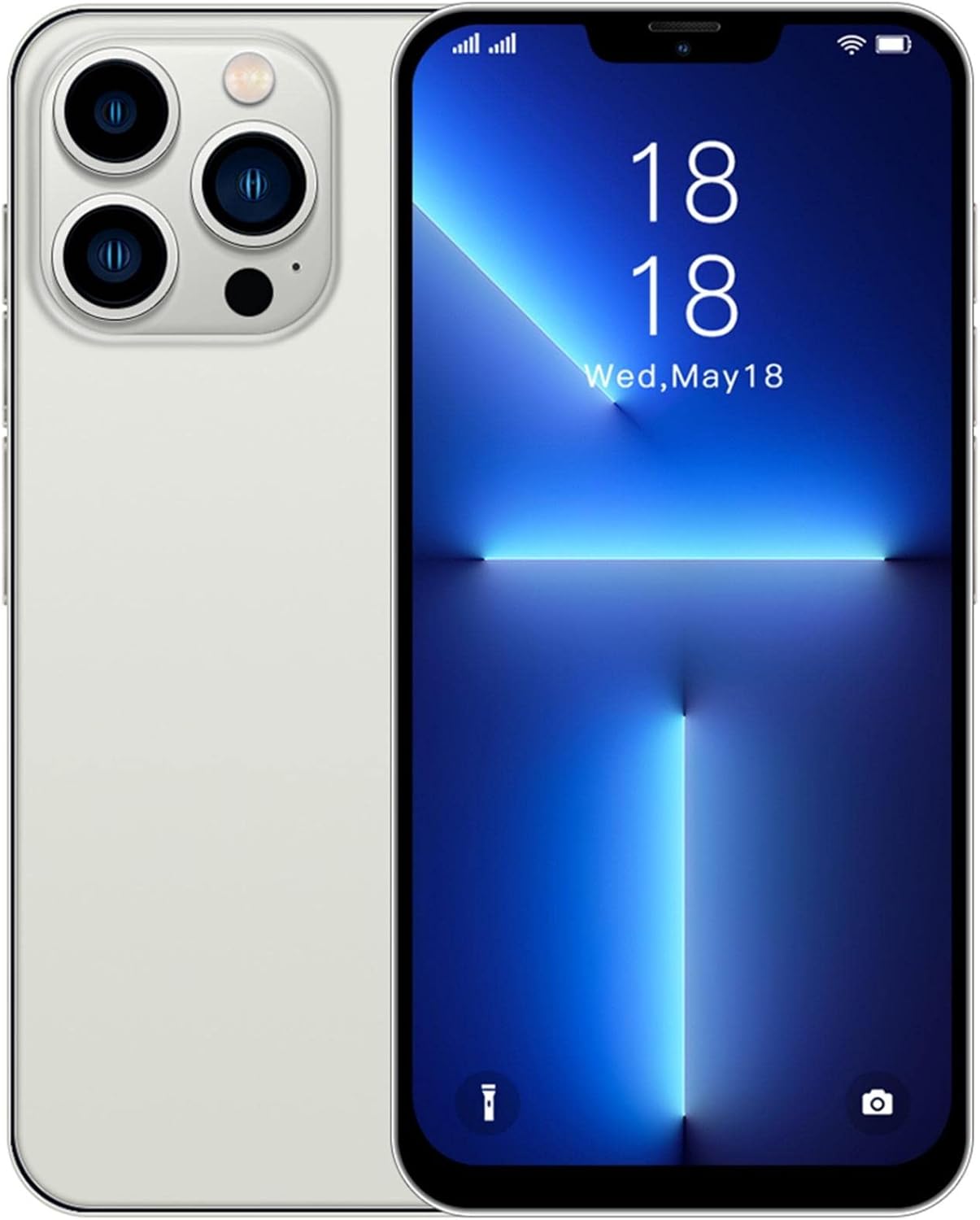 Unlocked Cell Phones, i13 Pro Android 6.0 Smartphones 6.3inch HD Full Screen Phone, Facial Recognition Unlocked Smart Phone, 1+8GB RAM, Dual SIM Card