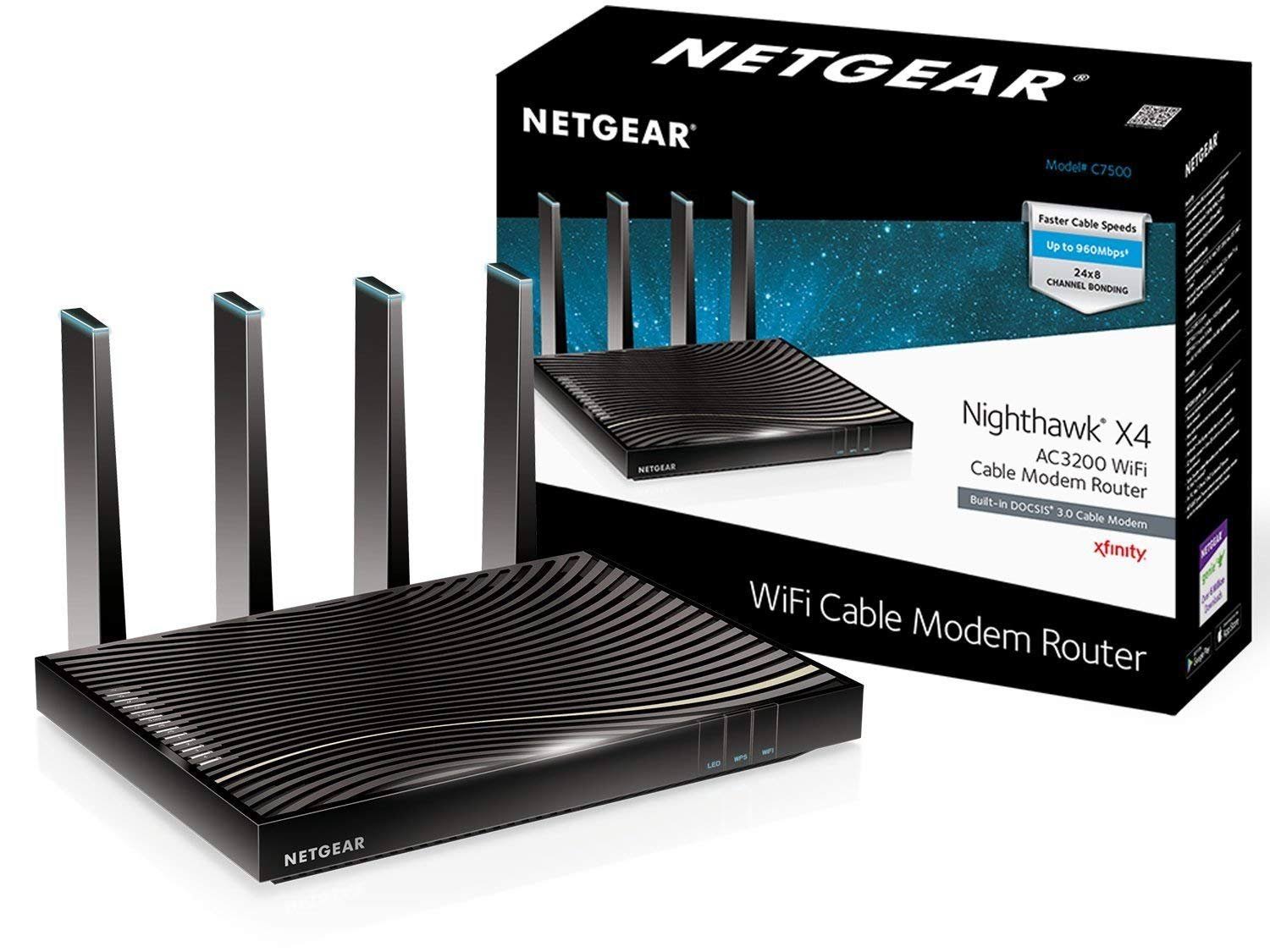 Netgear Nighthawk X4 Ac3200 WiFi Cable Modem Router