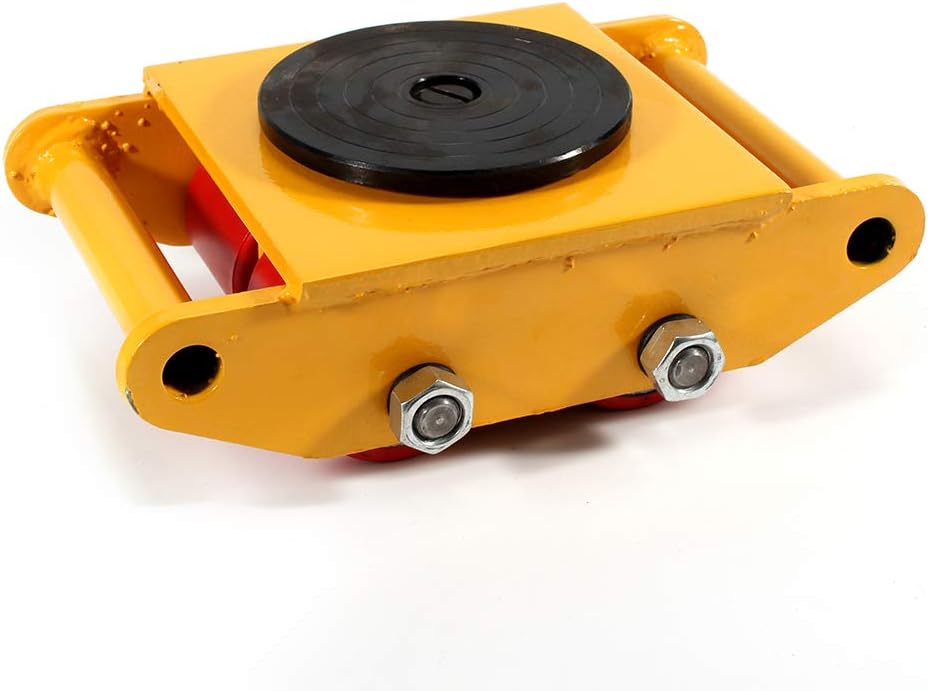 Dolly Skate Mover 4 Rollers 6Ton with 360&deg; Rotate, Machinery Mover Heavy Duty Wheel Dolly Car Repair Tire Stakes