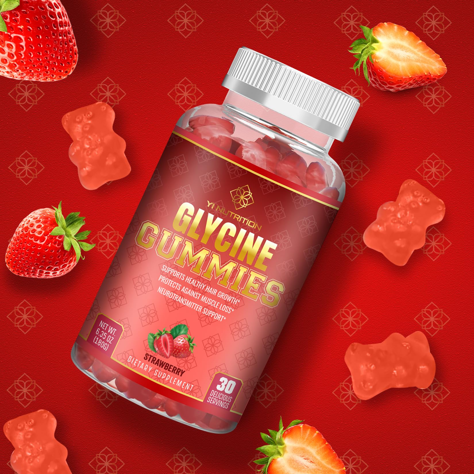 Yi Nutrition Glycine Gummy - World's First Glycine Gummy! Sugar-Free, No Maltitol - Kansas Nuitrition - HNZSDS