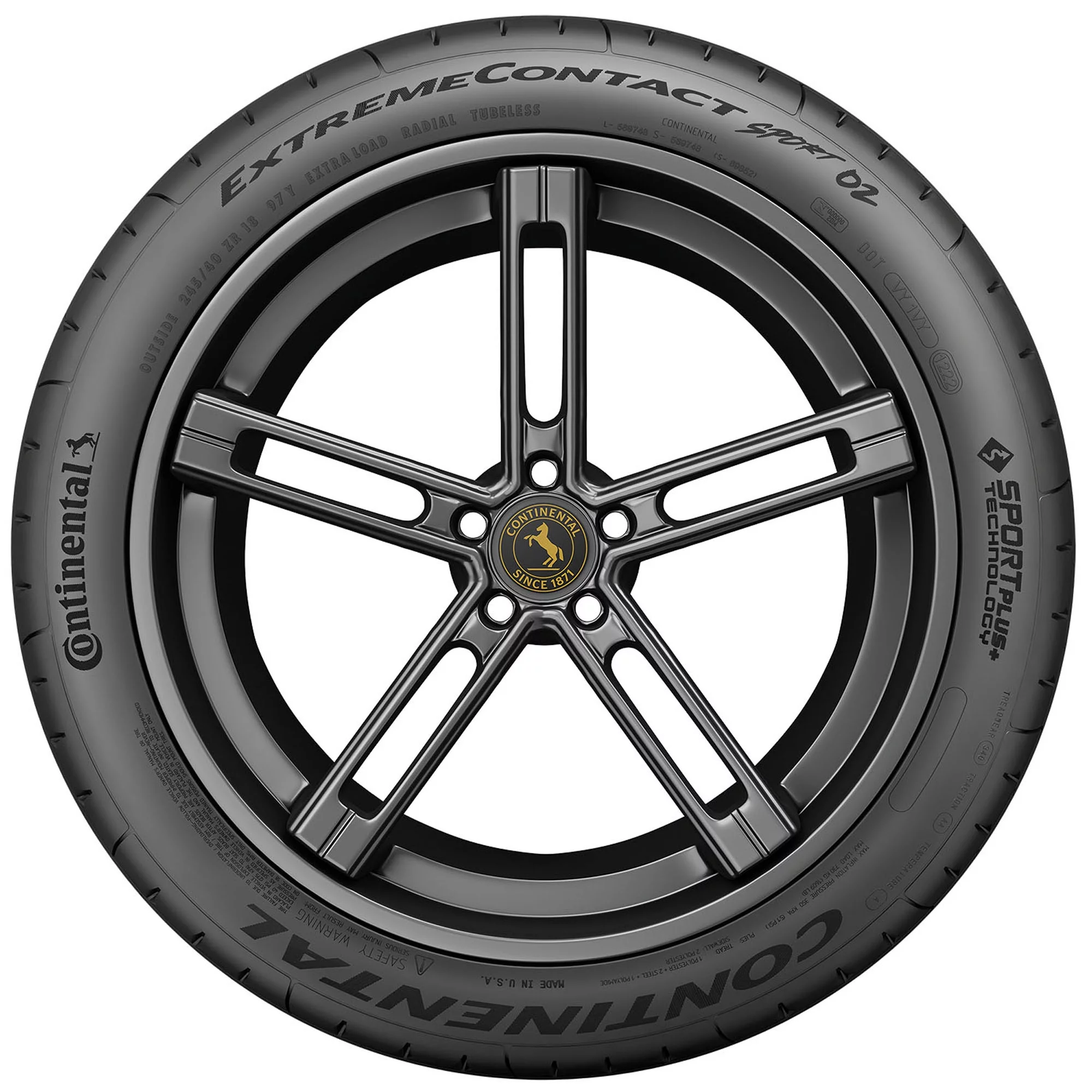Continental ExtremeContact Sport 02 Summer 205/45ZR16 83W XL Passenger Tire