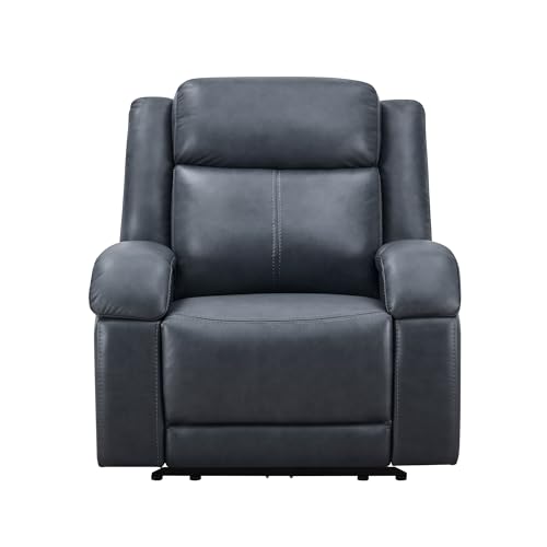 Watson & Whitely Genuine Leather Power Recliner Chairs for Adults, Wall Hugger RV Recliner with Power Headrest & Charging Ports
