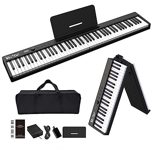 Veetop 88 Key Keyboard Piano Folding Piano with Full Size