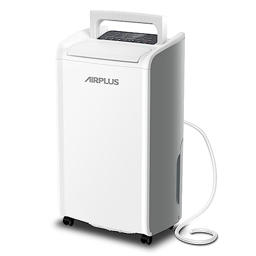 AIRPLUS 4,500 Sq.Ft 70 Pint Dehumidifier for Basements and Home-with Drain Hose,Efficient,Energy-with Dual Protection and 4 Smart Modes,24H Timer