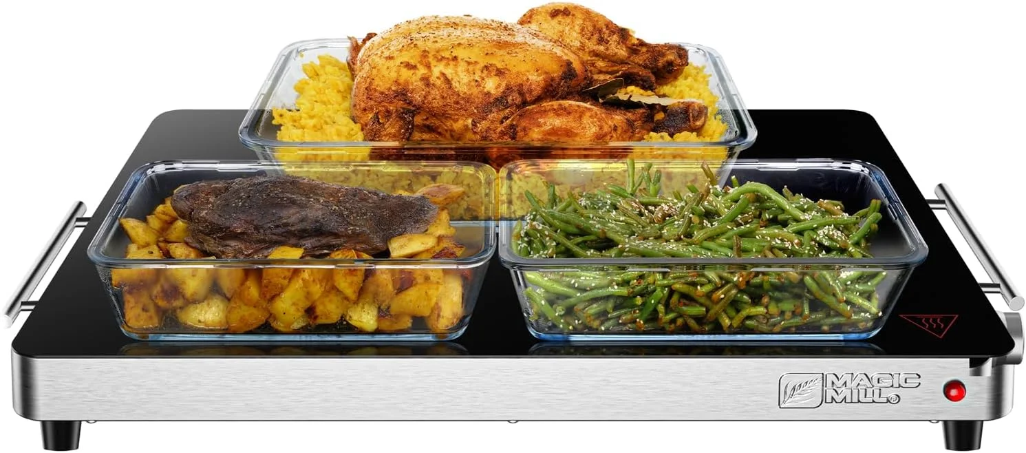 Extra Large Food Warmer for Parties | Electric Server Warming Tray, Hot Plate,