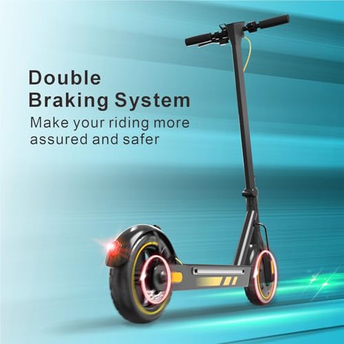Electric Scooter Adults, Up to 25 Mph, 22/31 Miles Range, Motor E-Scooter with 10" tire, Foldable Escooter with Dual Braking and App Control