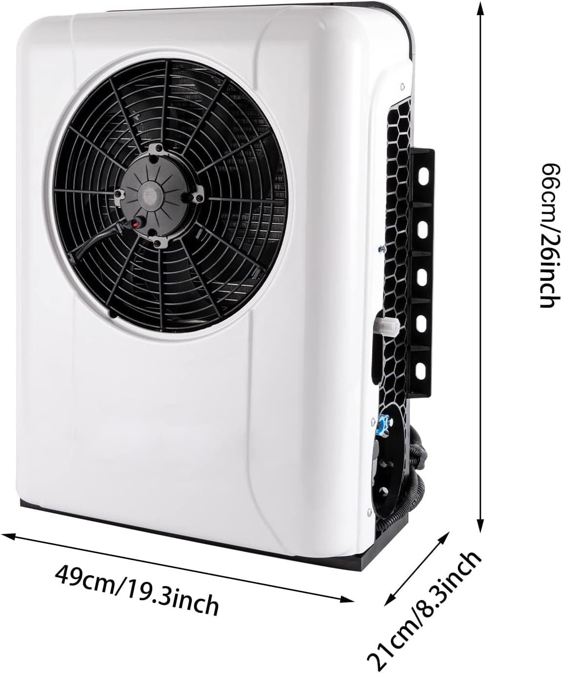 Truck Air Conditioner Set For RV Caravan Truck Tractor Universal 12V DC Parking Air Conditioner (White)